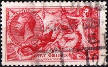 1913 - 5s RED - VERY FINE USED