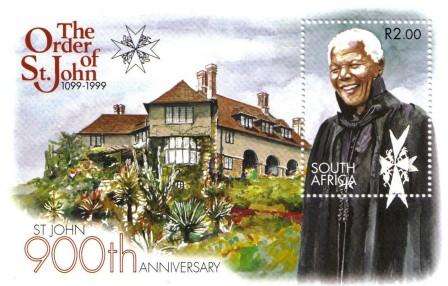 1999 ORDER OF ST. JOHN'S MINIATURE SHEET - UM