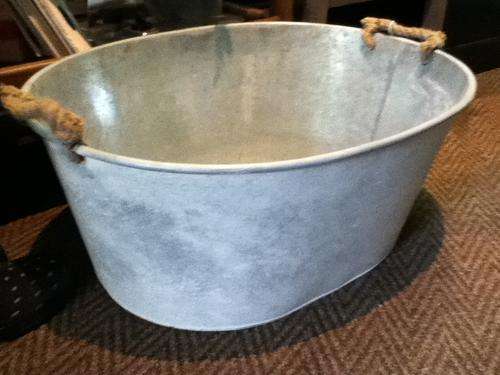 HUGE FRENCHY ICE BUCKET / WOOD TROUGH