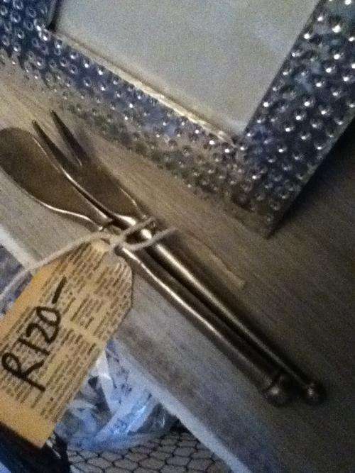 VINTAGE PATE AND OLIVE FORK SET