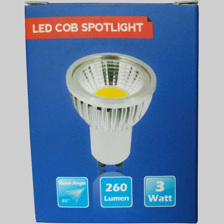 GU10 LED COB Light | 3000k | Warm White | 3 Watts | 260 Lumens | Local Stock