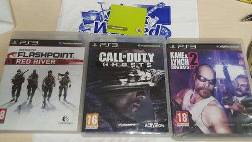 PS3 Games: Call of duty Ghosts, Falshpoint red river, Kane&Lynch Dog days2