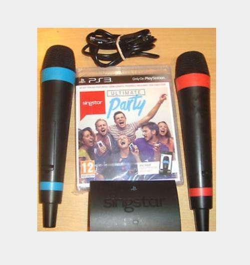 New PS3 Singstar ultimate party bundle microphones game etc