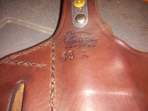 45 pistol genuine leather holster refurbished
