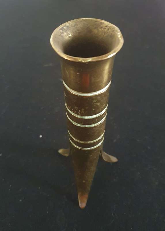 BRASS CANON SHELL TRENCH ART.