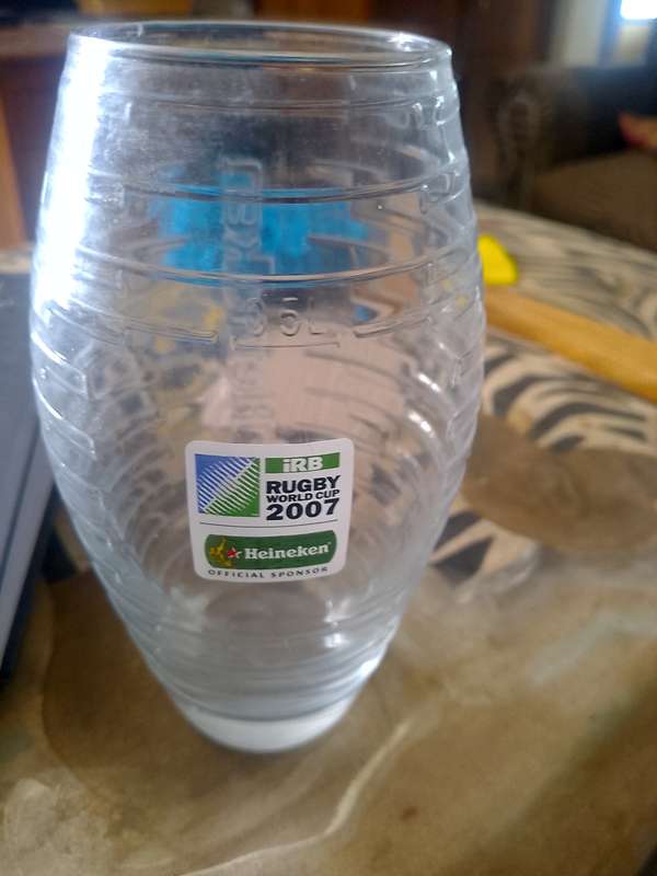 Heineken beer glass 2007 rugby world cup