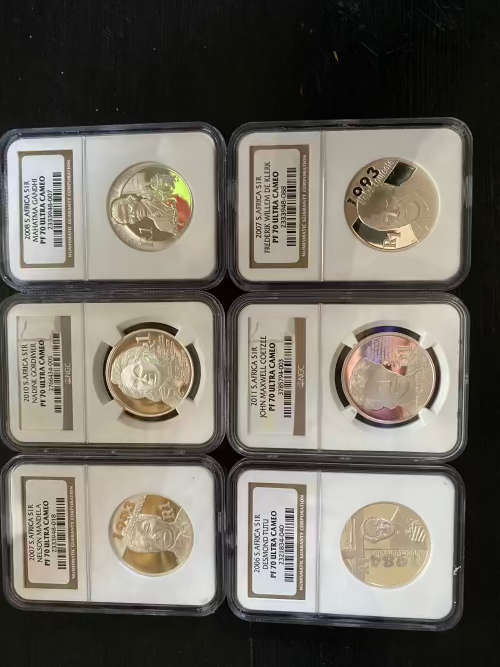 6x PF70 Ultra Cameo Noble Peace Prize Silver Coins