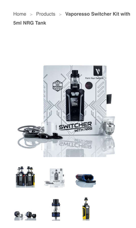 VAPE Vaporesso Switcher Kit with 5ml NRG Tank yellow-Vape