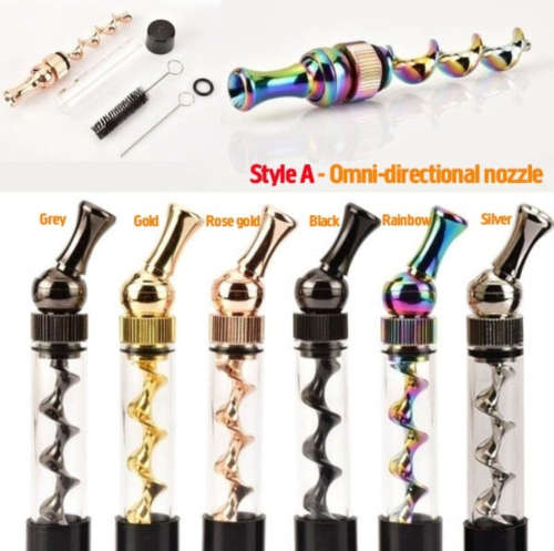 Fashin Detachable Smoking Pipe Portable Tobacco Pipe Twisty Glass Blunt Metal Pipe Tube