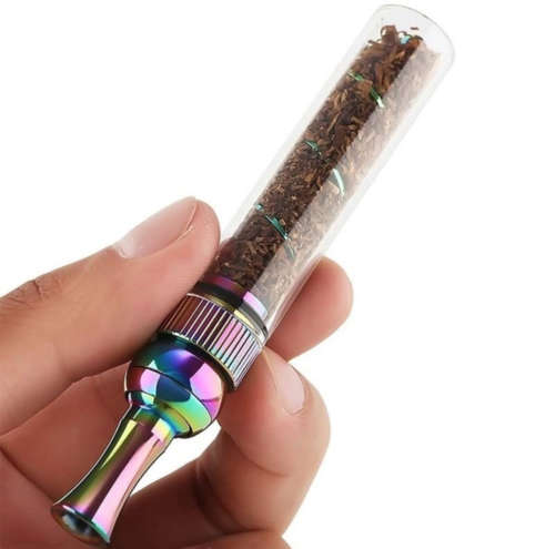 Fashin Detachable Smoking Pipe Portable Tobacco Pipe Twisty Glass Blunt Metal Pipe Tube