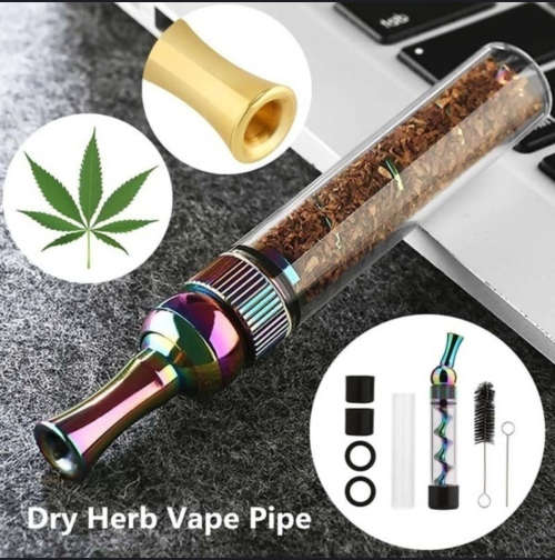 Fashin Detachable Smoking Pipe Portable Tobacco Pipe Twisty Glass Blunt Metal Pipe Tube