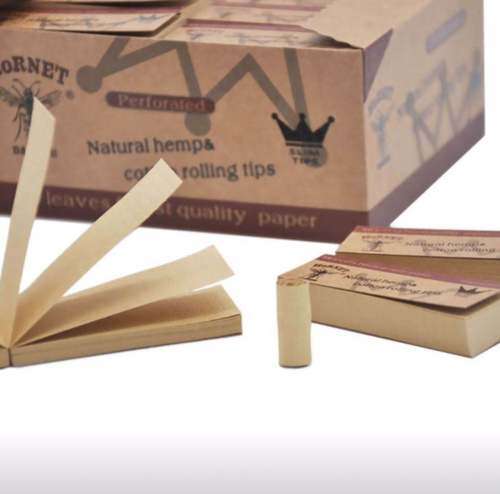 10*hornet Rolling Paper Filter Tips 50 Leaves60*21mm Natural Paper Tips