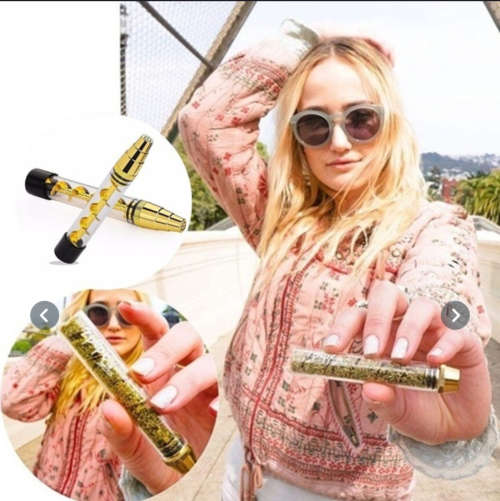 Smoking Twisty Glass Blunt Pipe With Cleaning Kit