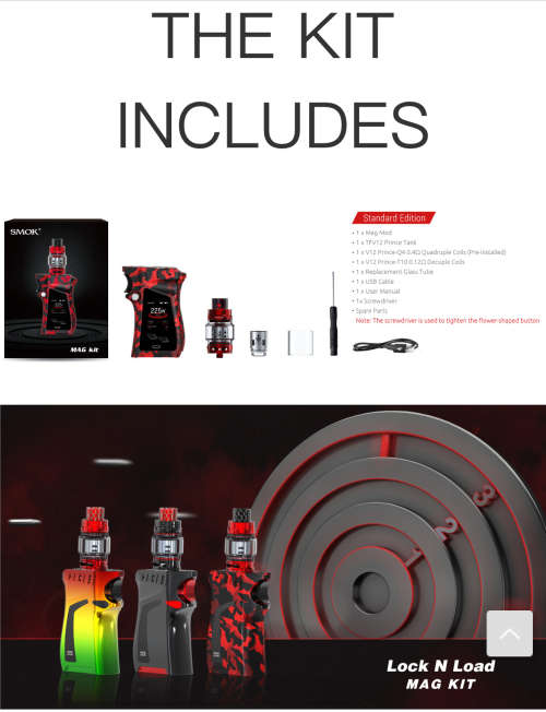 Vape Smok Mag Kit -vape  White Prism And Red Black