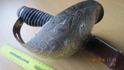 Union of South Africa Officers sword with Scabeth, in decent condition, shark skin handle, as photo