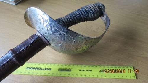 Union of South Africa Officers sword with Scabeth, in decent condition, shark skin handle, as photo