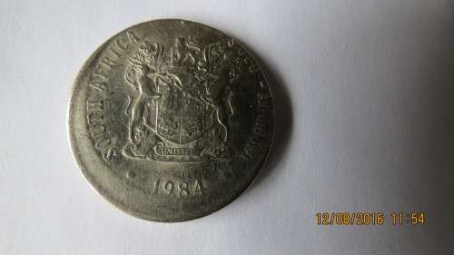 Rare South African 1984   50 cent mis-strike, as per photo