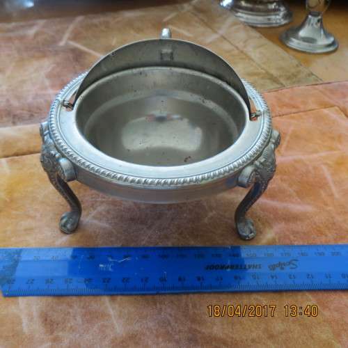 silver plated butter dish, no glass, as per photo