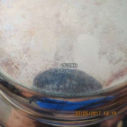 Silver plated serving dish with warmer, made by H & Co Ld, as per photo