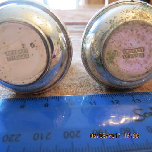 EPNS A1 Lewbury salt and pepper set, some corrosion on salt, as per photo