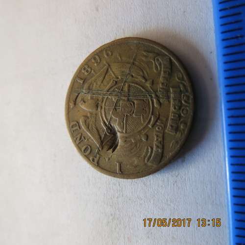 Fake 1896 Pond, deep scratches on both sides, as per photo