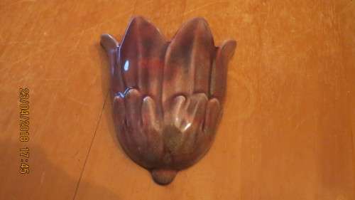 Ceramic wall hanging vase, 16cm long, 15cm wide, as per photo