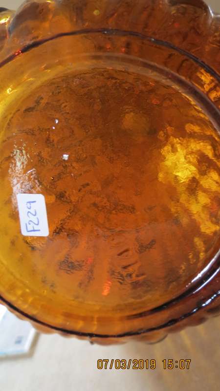 Large glass decanter made in Italy, 55 cm high, as per photo