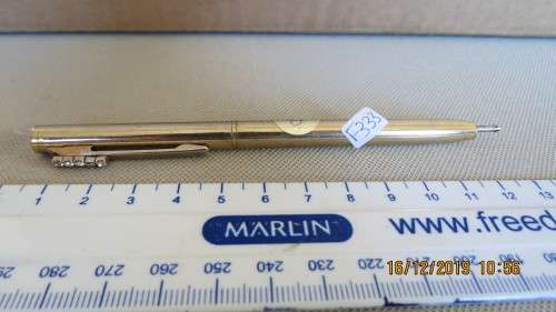 gold plated pen, front piece missing, as per photo