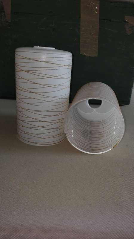 pair of attractive glass lamp shades, as per photo