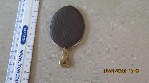 attractive metal mirror in leathrette case for handbag, as per photo