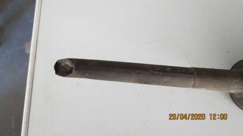 Antique railway oiling can, 44cm in length, 9cm wide, 7cm deep, as per photo