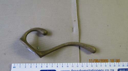 antique brass coat hook, as per photo