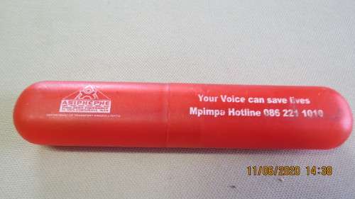 Asiphephe plastic presentation box with pen and pacer, as per photo
