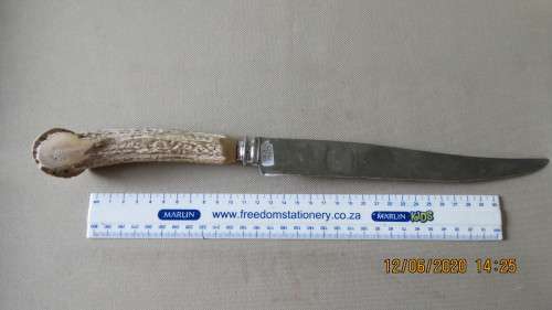 antique curving knife, blade 22cm, as per photo