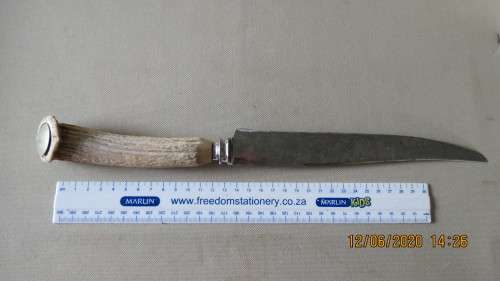 antique curving knife, blade 22cm, as per photo