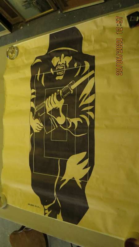 old military target, has DD2002 Fig.11B G. P.S, 95 cm by 77cm,..................