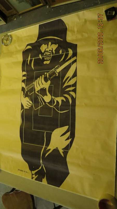 old military target, has DD2002 Fig.11B G. P.S, 95 cm by 77cm,..................
