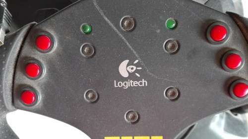 Logitech Momo steering wheel and pedals for computer games,sold as is,no power supply, as per photos