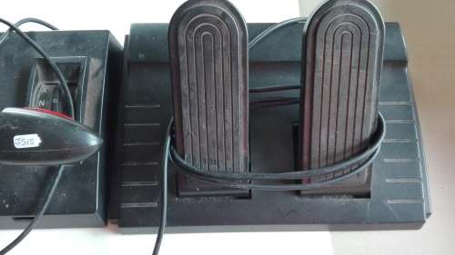 Genius steering wheel and pedals for computer games,slightly damaged,......,as per photos
