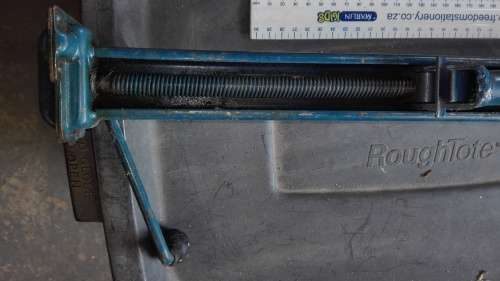 vintage car jack, with handle, 53cm high, as per photos