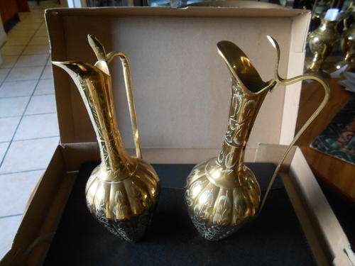 pair of brass jugs, as per photo