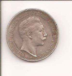 Germany, 2 Mark, 1907A, VF,( looks like small mount mark), as per scan
