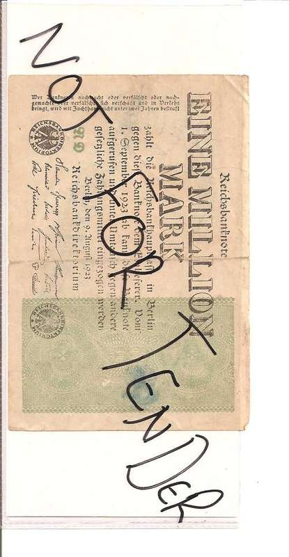 Germany, 1 Million Mark, as per scan