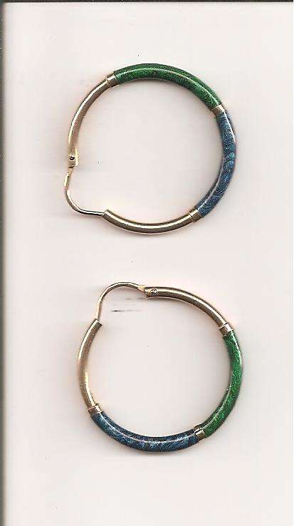 9ct gold earrings, 2.9 grams, as per scan