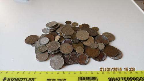 Jar of mixed coins, as per photo
