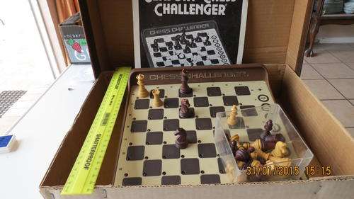 electronic chess Challenger set, by Fidelity Electronics in box with booklet, battery operated, as p