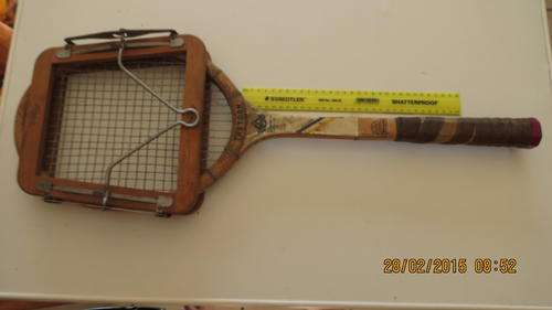 Tretorn tennis racket made by C.E. Von Braun & Co, A.B. Almhult with Dunlop wooden press, as per pho