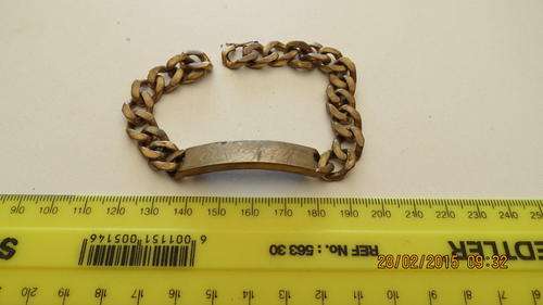 gold plated men's bracelet, as per photo