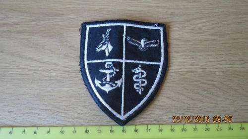 S.A.D.F. combined forces badge black and white, as per photo