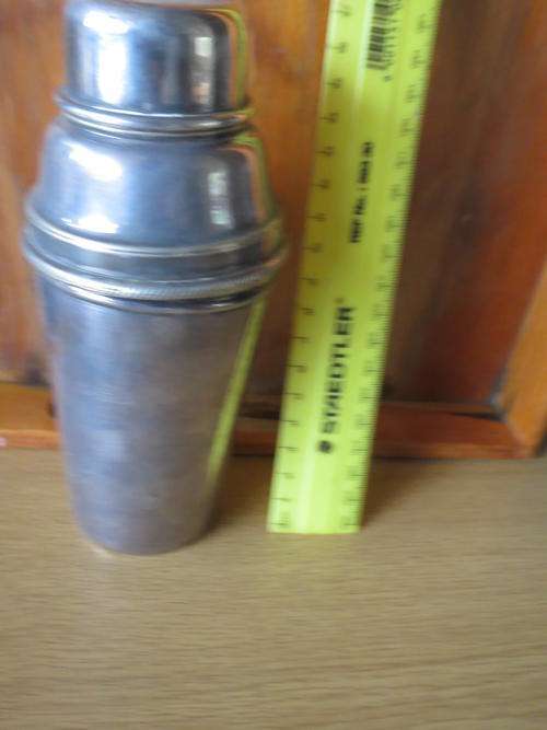 silver plated cocktail shaker, as per photo